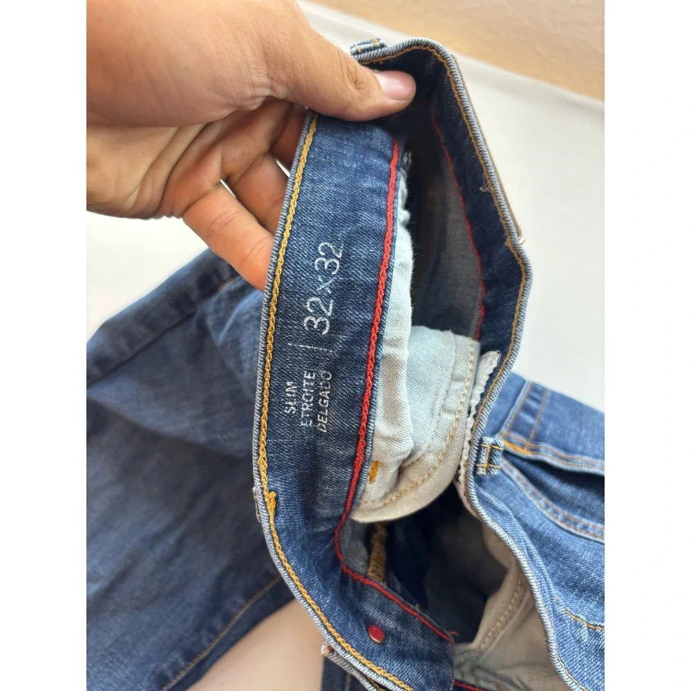 Tommy Jeans Mens 32x32 Slim Fit Medium Wash Blue Denim Jeans 973